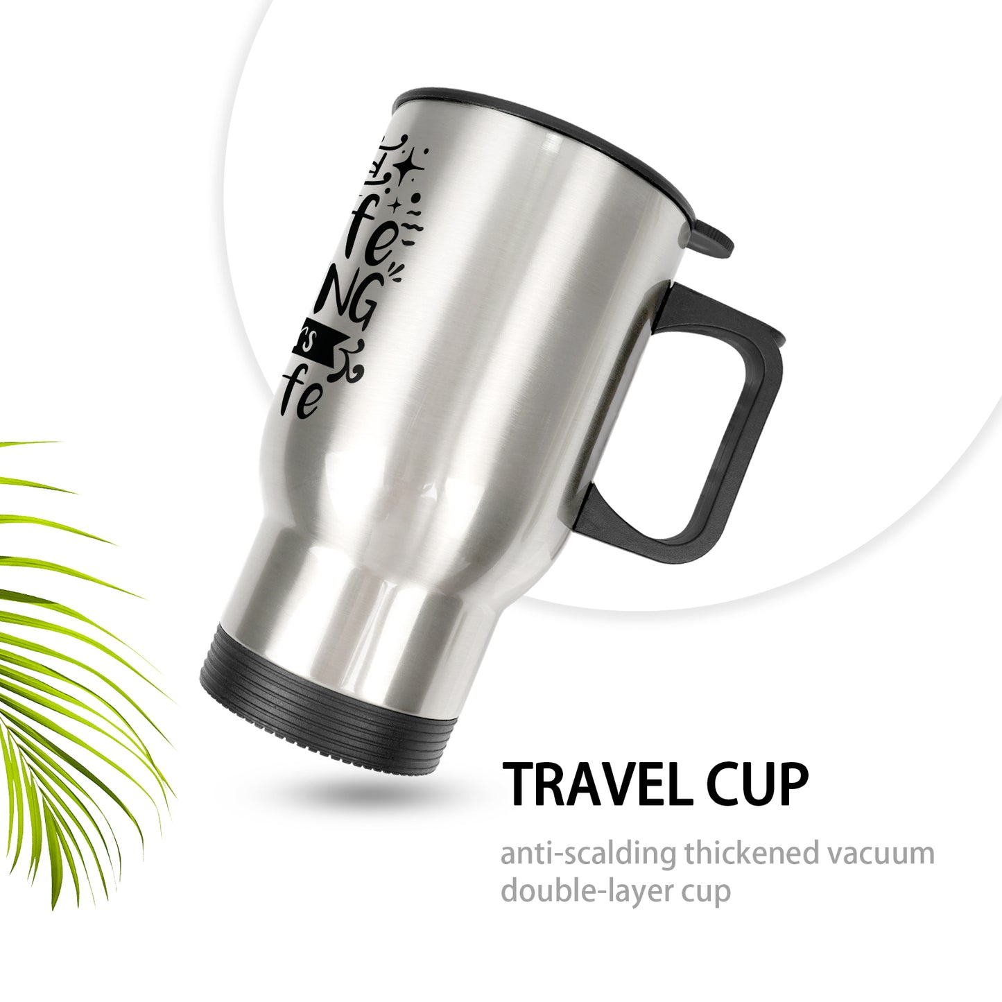 Husband & wife Cruising Travel Mug (Silver) (14 Oz)