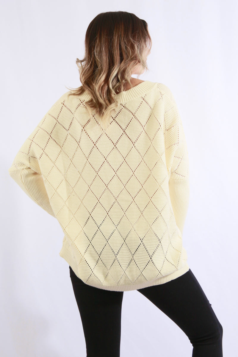 V-neck Oversized Dolman Sleeve Sweater