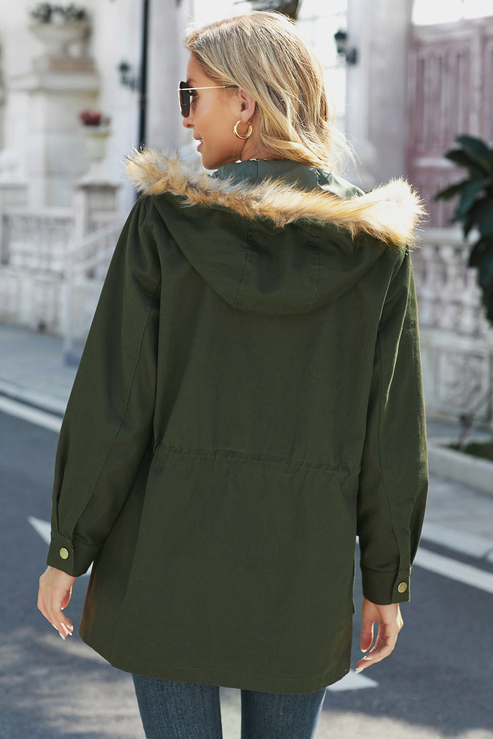 Zipper Snaps Pocket Plush Jacket - Absolute Fashion 2020