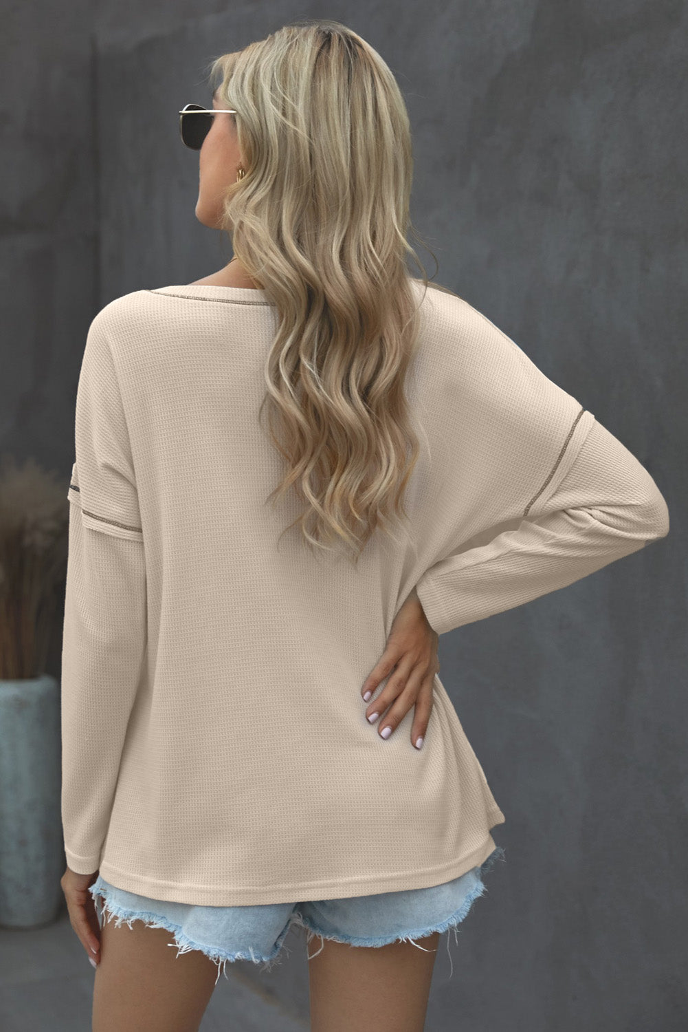 Tie Dye&Leopard Waffle Knit Top - Absolute Fashion 2020