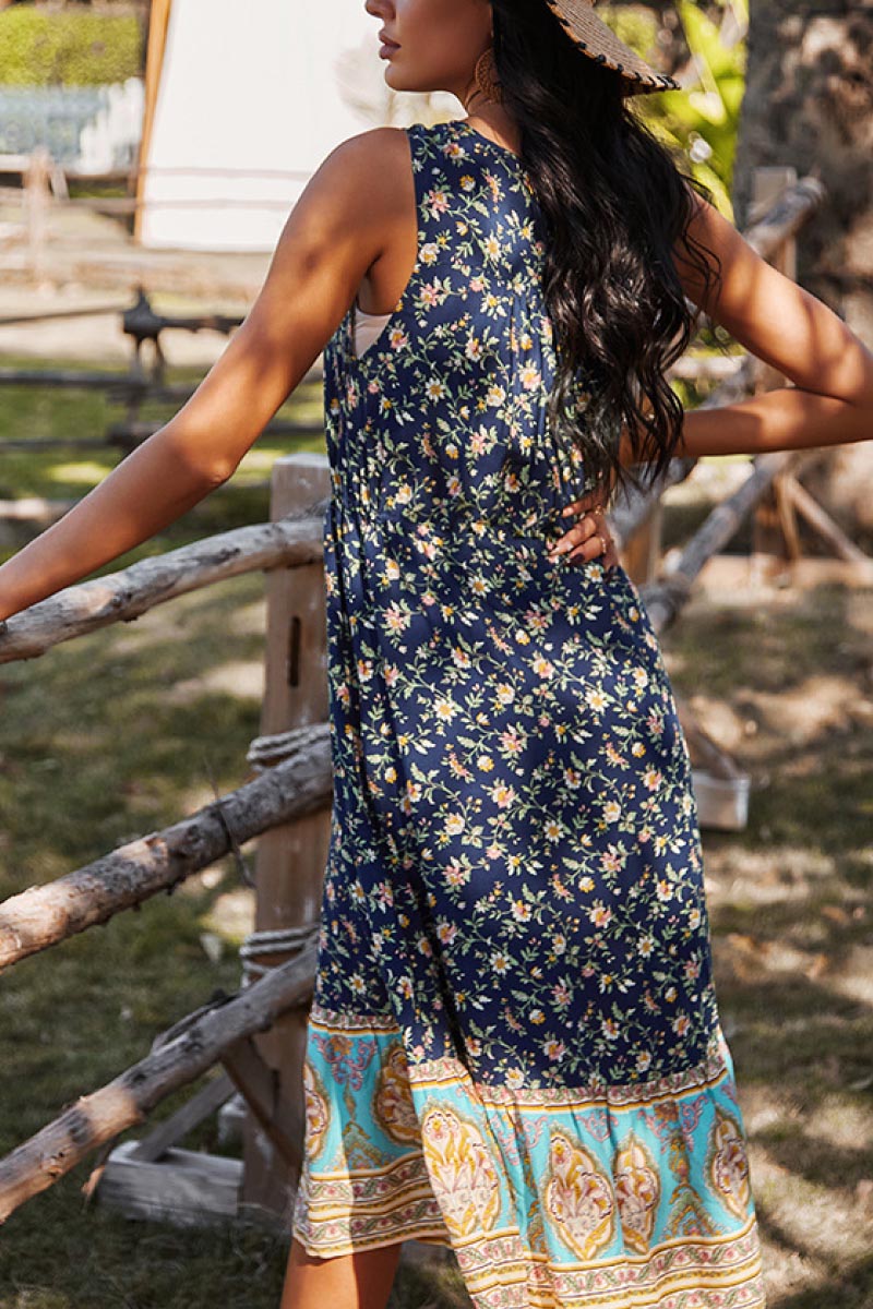 Floral Boho Mixed Print Dress - Absolute Fashion 2020