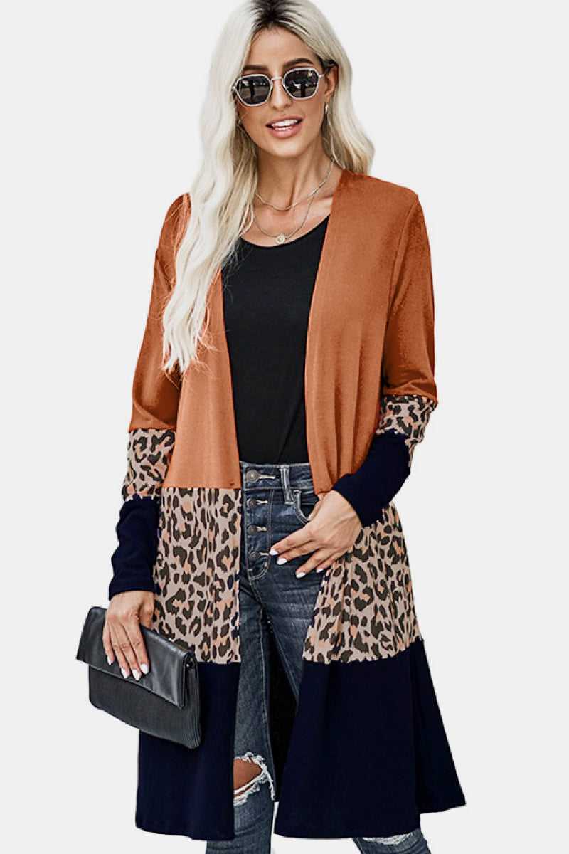 Color Block Open Front Cardigan - Absolute Fashion 2020