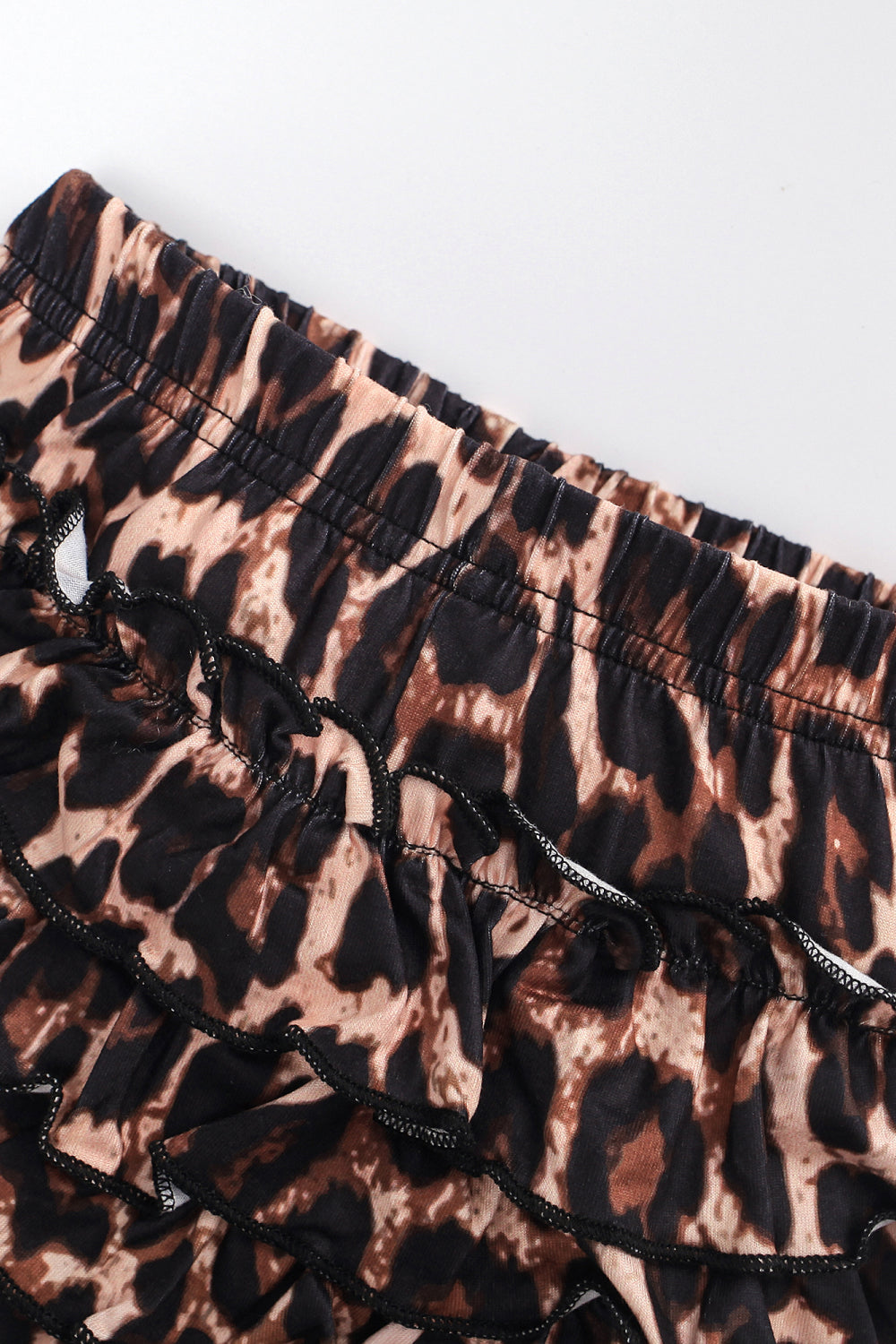 Girls' Leopard Print Heart Graphic Set with Bow