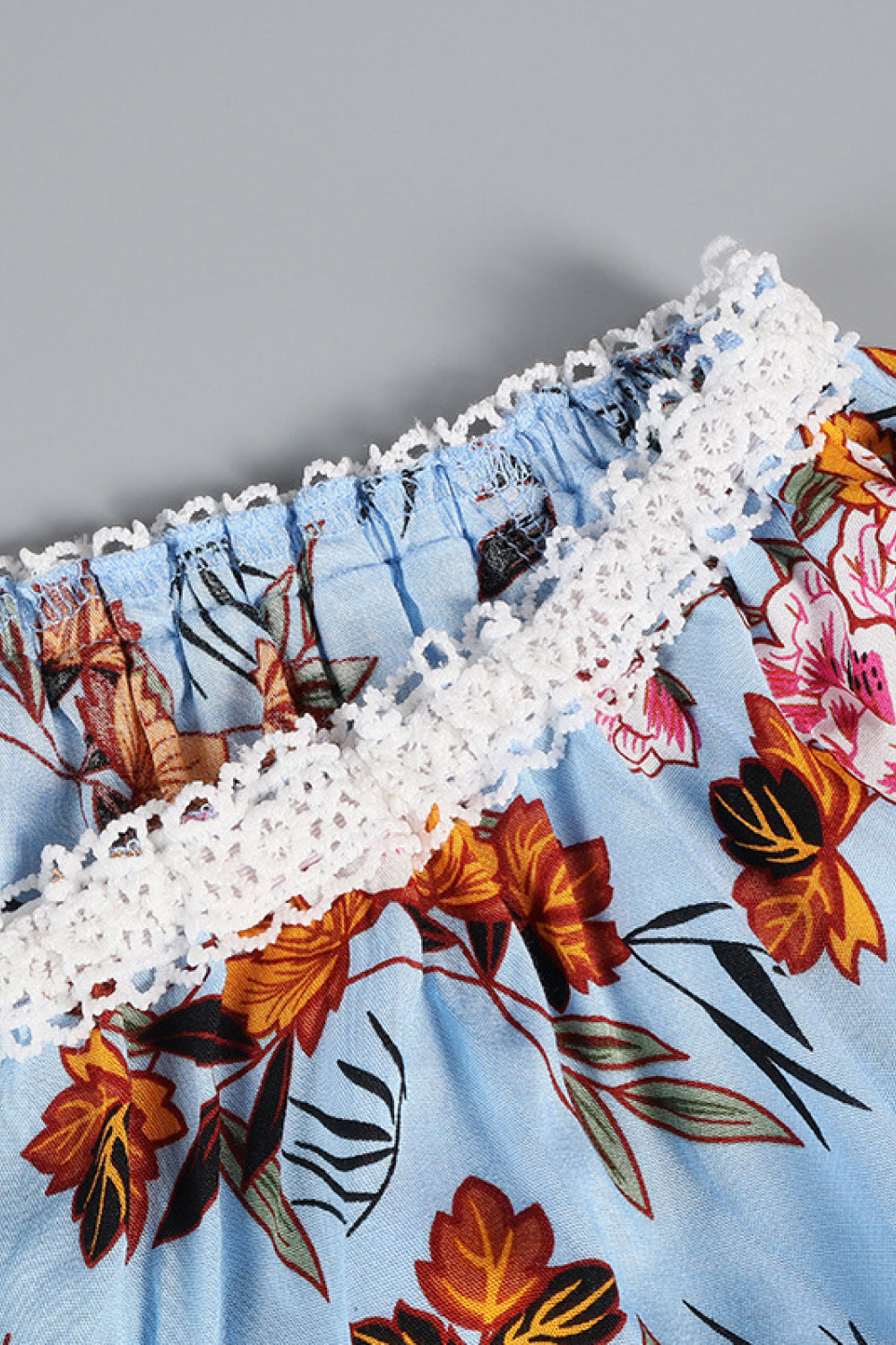 Floral Off Shoulder Long Sleeve Top