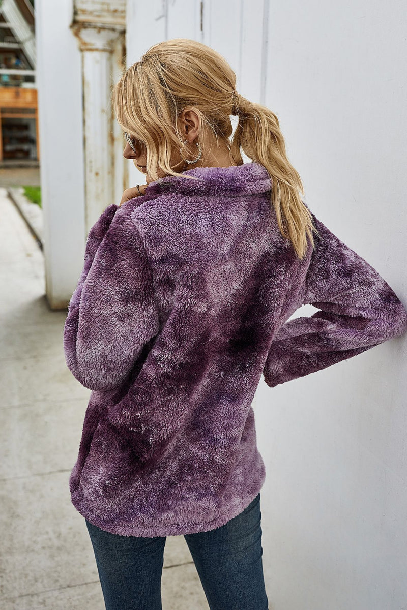 Tie Dye Quarter Zip Pullover - Absolute Fashion 2020