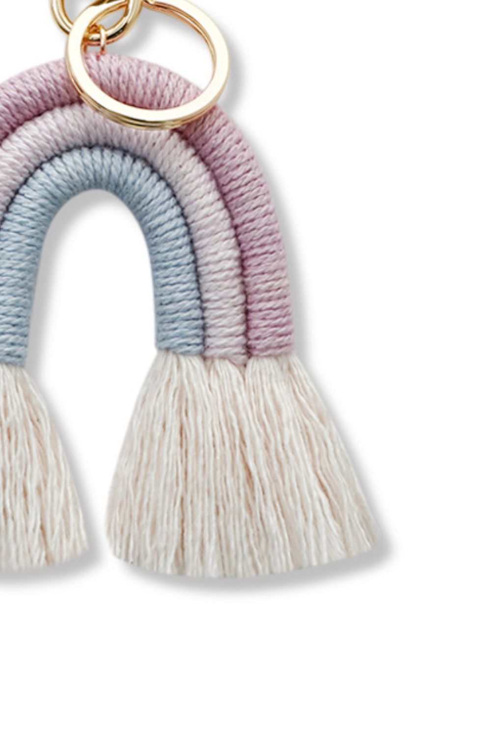 Rainbow Fringe Keychain