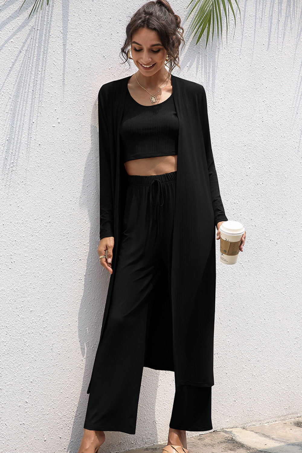 Tank Top, Wide Pants and Cover Set - Absolute Fashion 2020
