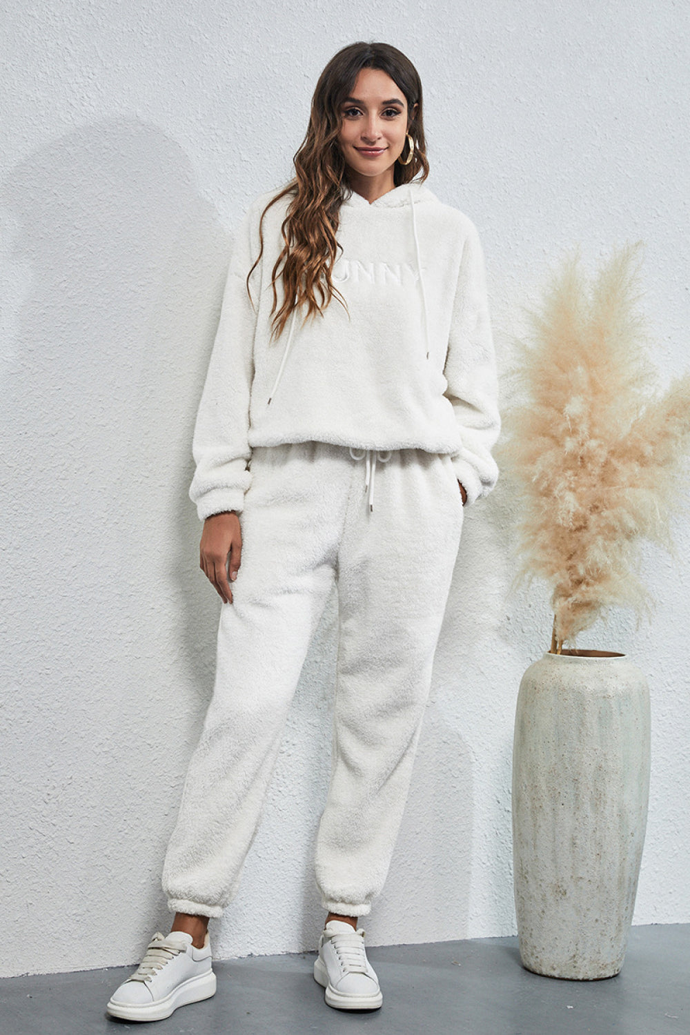 Elastic Waist Teddy Pants