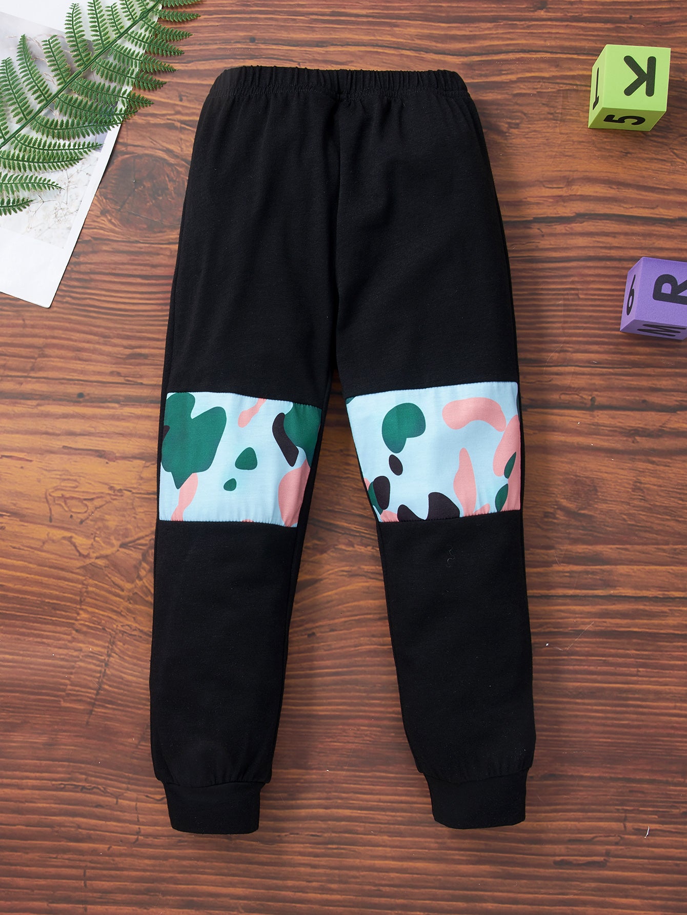 Kids Camouflage Elephant Graphic Sweatshirt and Pants Set