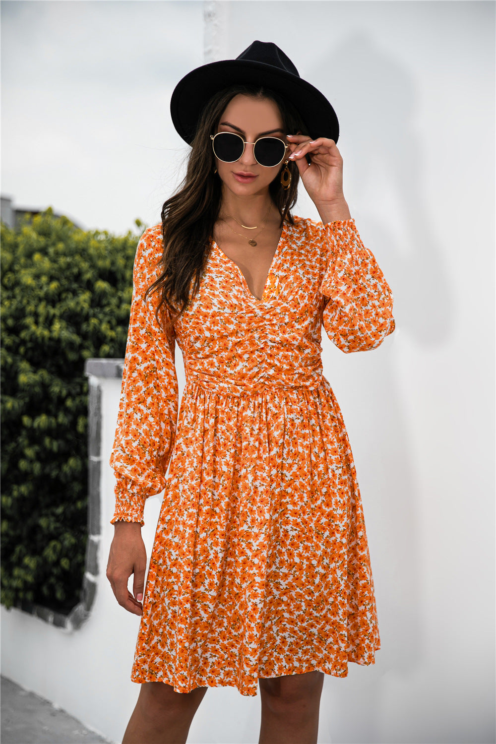 Ditsy Floral Ruched Bust Dress - Absolute Fashion 2020