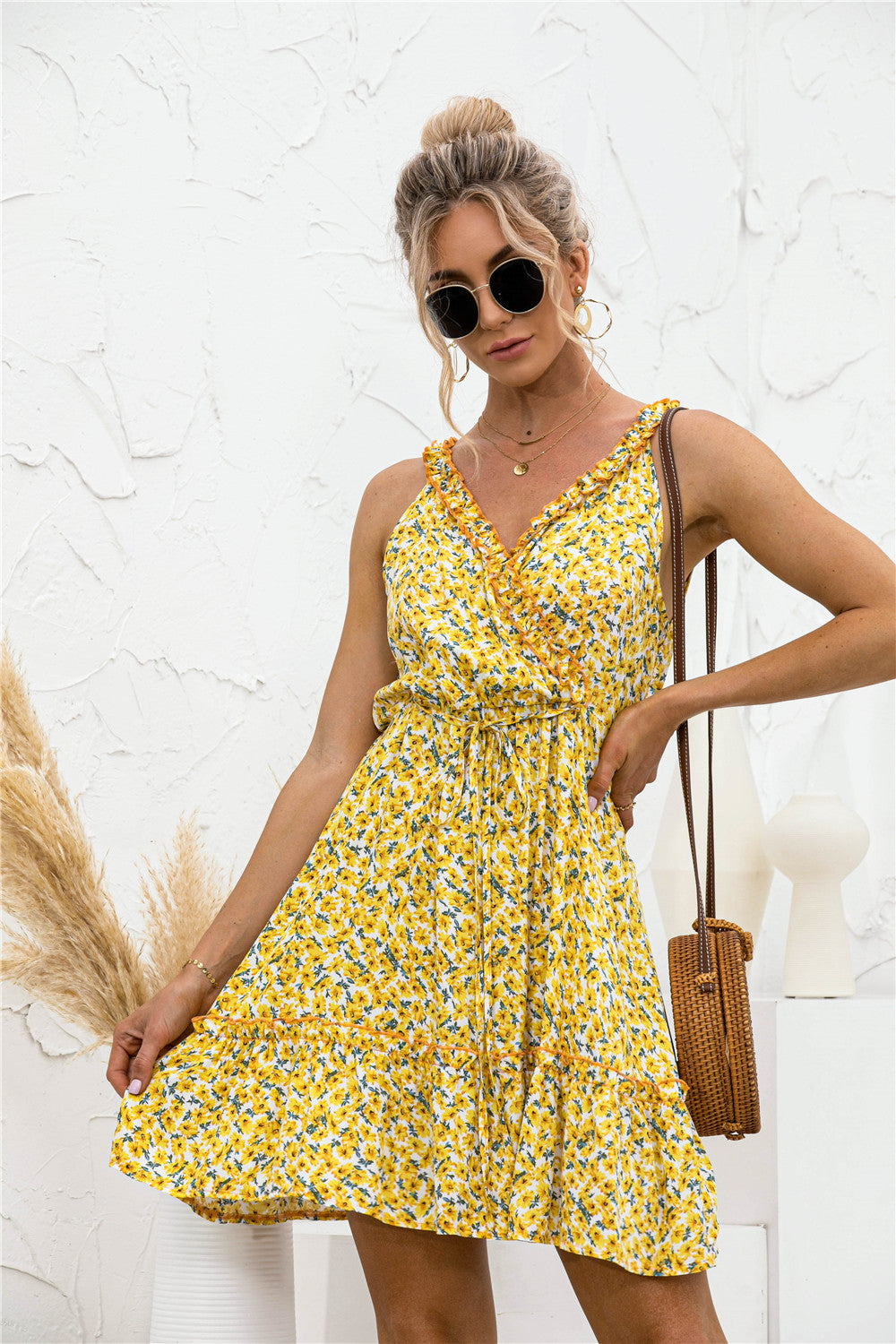 Floral V Neck Hammock Dress - Absolute Fashion 2020