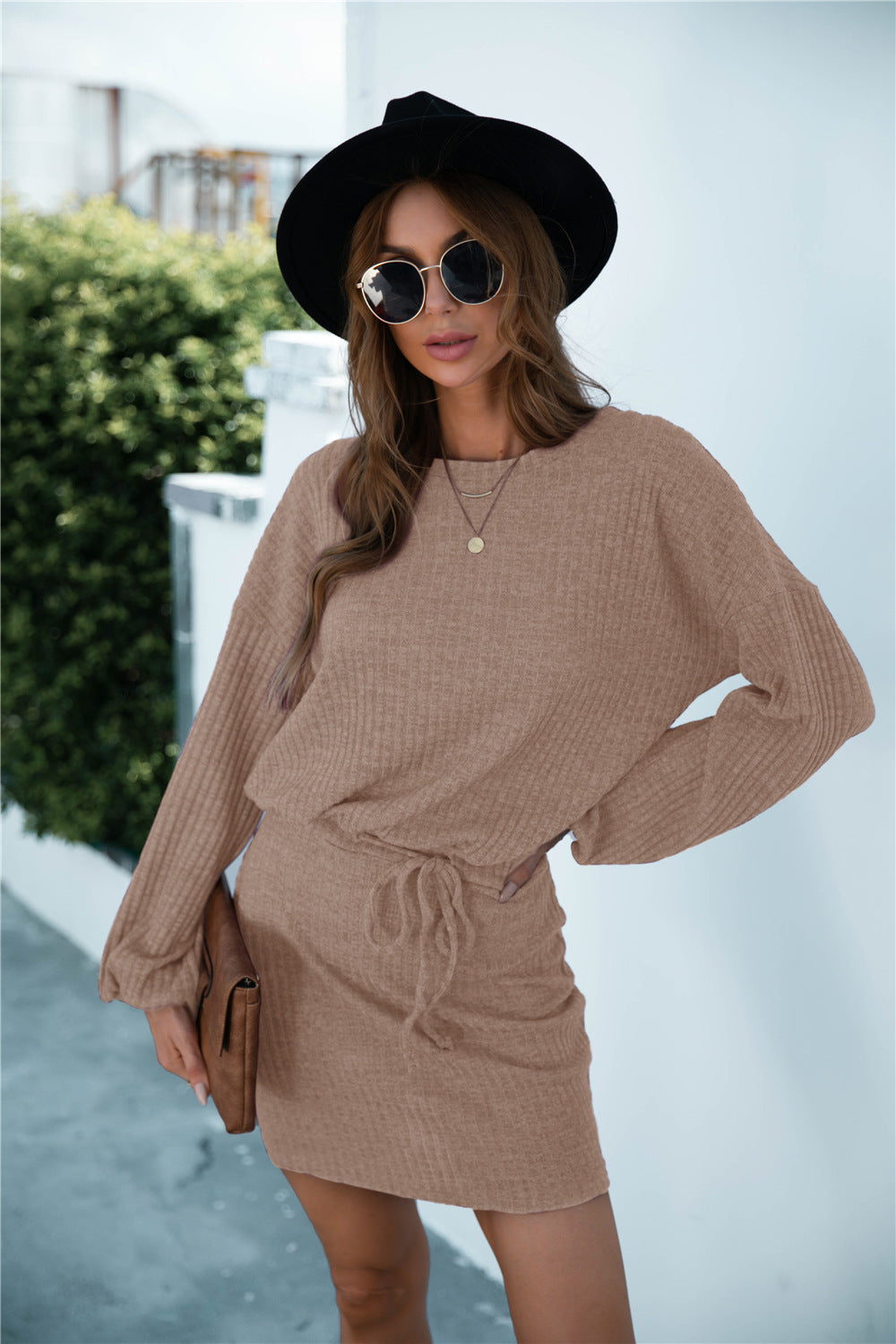 Cut Out Back Knot Waist Dress - Absolute Fashion 2020