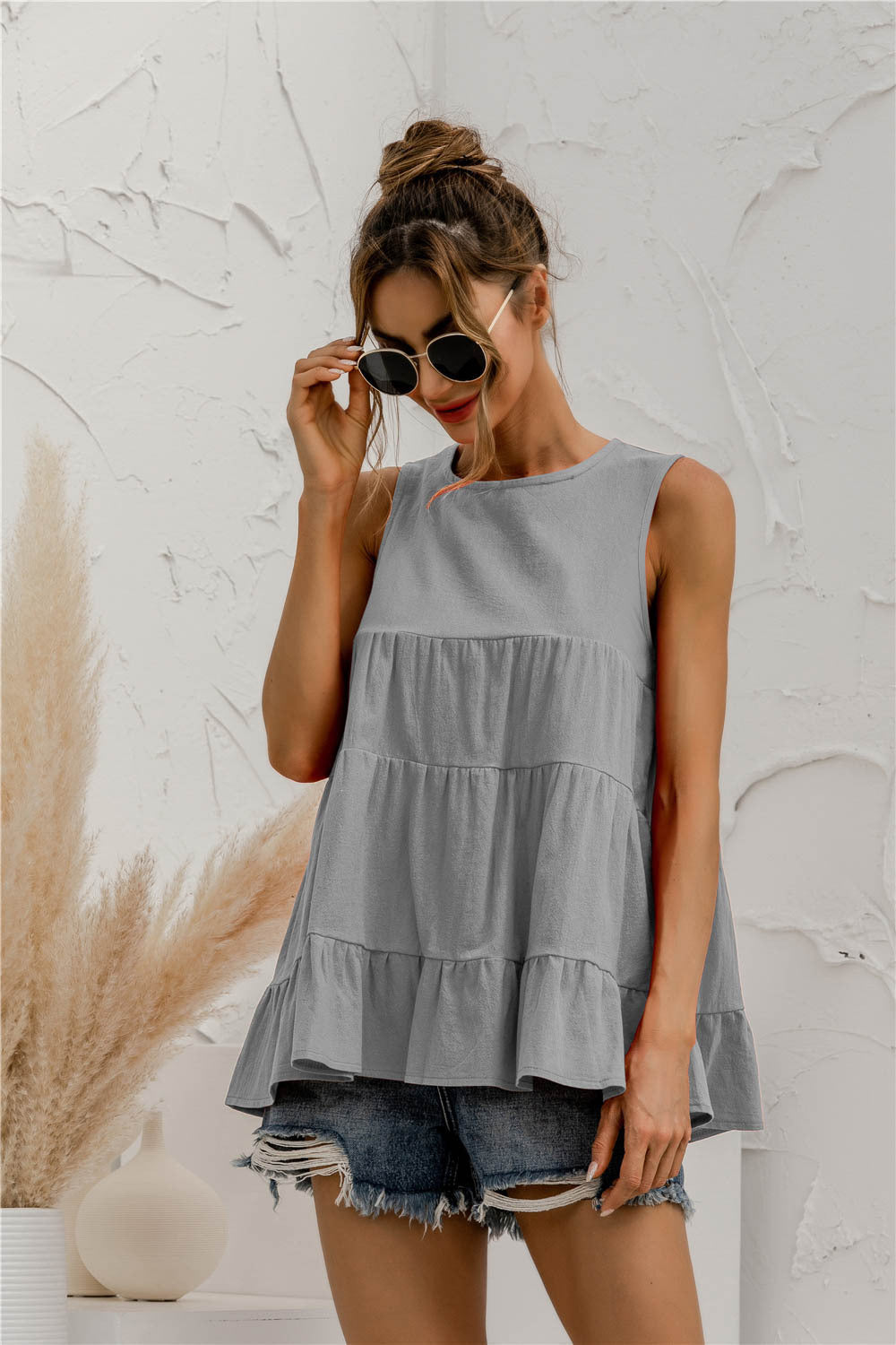Sleeveless Tiered Top - Absolute Fashion 2020