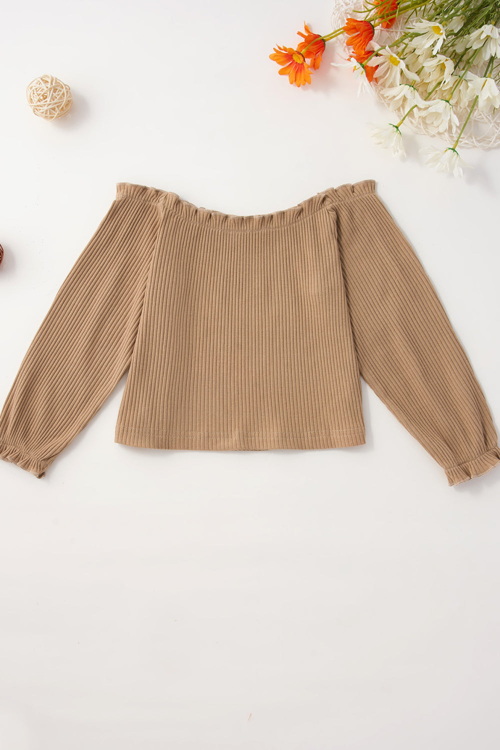 Kids Solid T-shirt and Vertical Stripes Pants Set