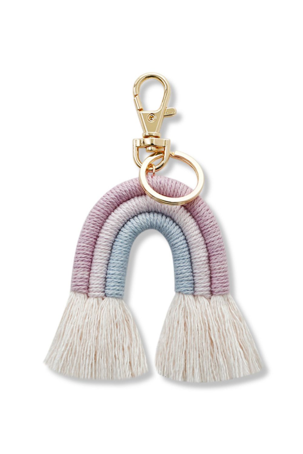 Rainbow Fringe Keychain