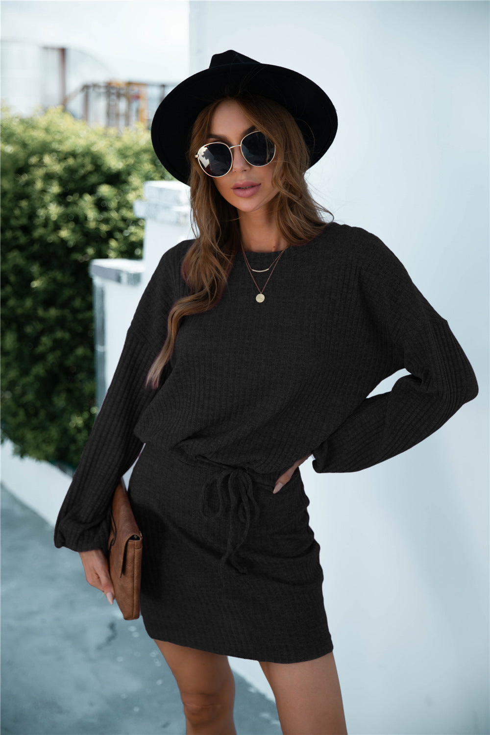 Cut Out Back Knot Waist Dress - Absolute Fashion 2020