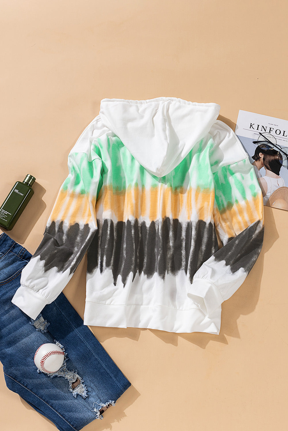 Tie-Dye Drawstring Pullover Hoodie - Absolute Fashion 2020