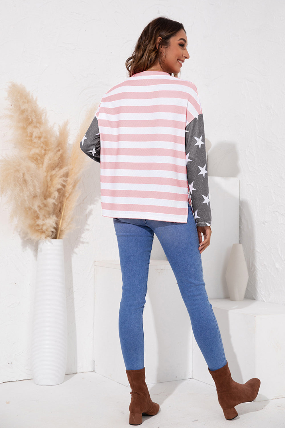 Striped Print Long Sleeve Tee - Absolute Fashion 2020