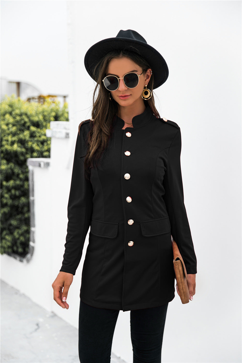 Single Breasted Pocketed Blazer - Absolute Fashion 2020