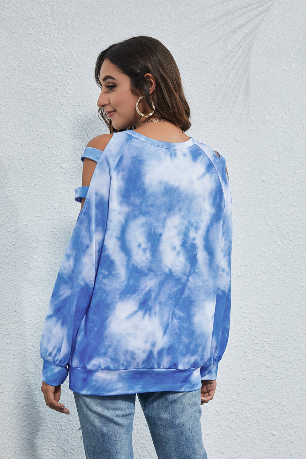 Tie-Dye Cut Out Sleeve Top - Absolute Fashion 2020