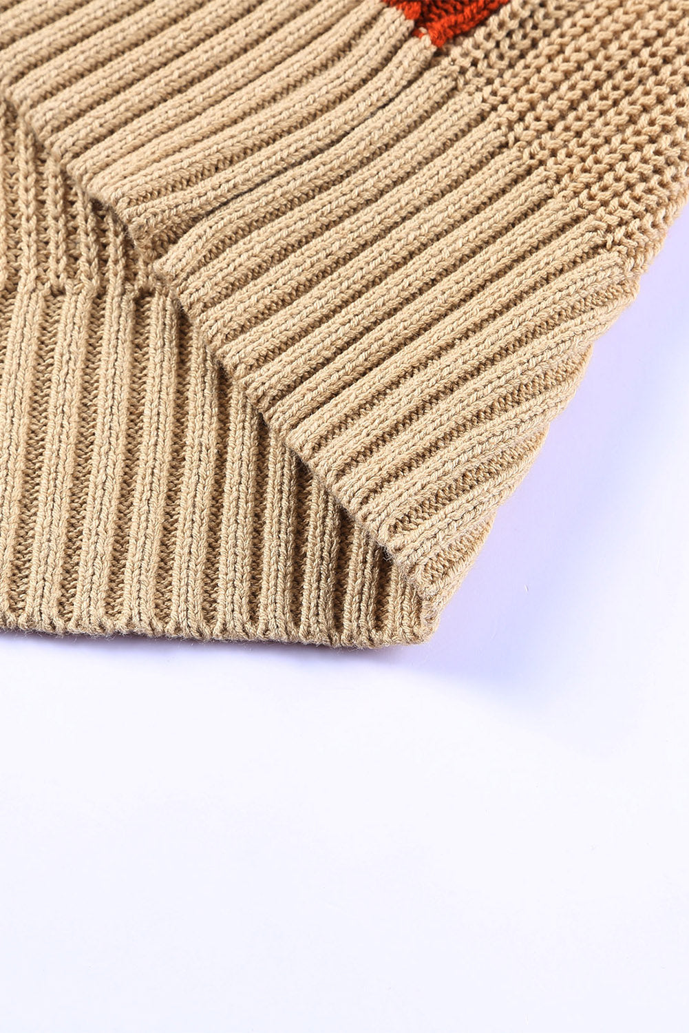 Color Block Mixed Knit Open Front Cardigan