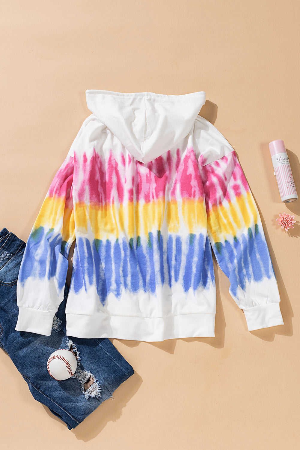 Tie-Dye Drawstring Pullover Hoodie - Absolute Fashion 2020