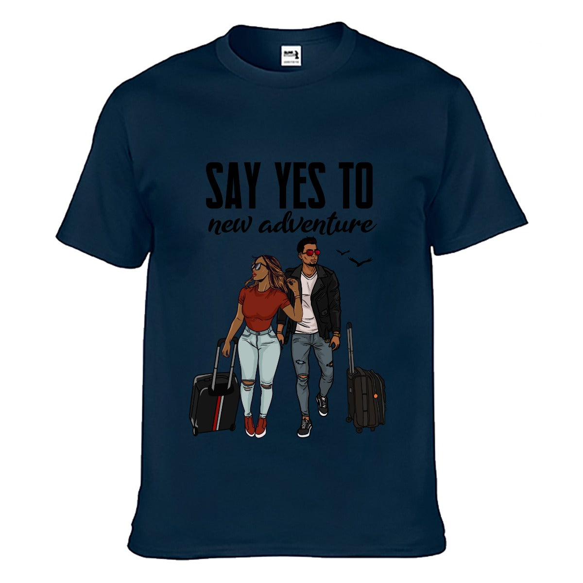 Say Yes To New Adventure Men‘s Crew Neck T-shirt | Gildan 210GSM Cotton (DTG)
