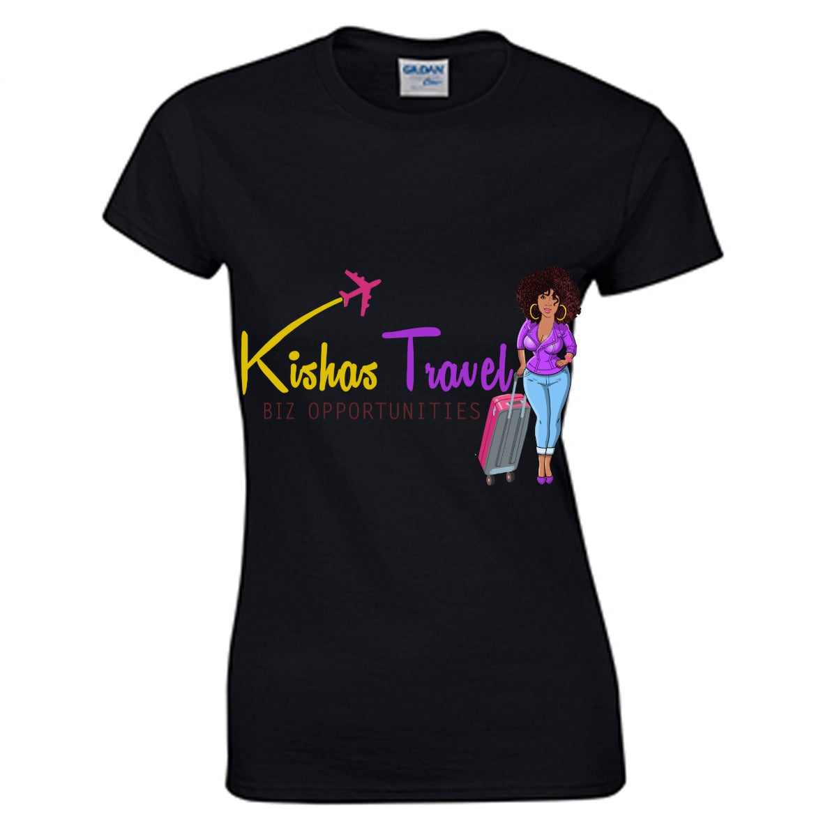Kisha's Travel Biz Opportunities Women's O-neck T-shirt | Gildan 180GSM Cotton (DTG)