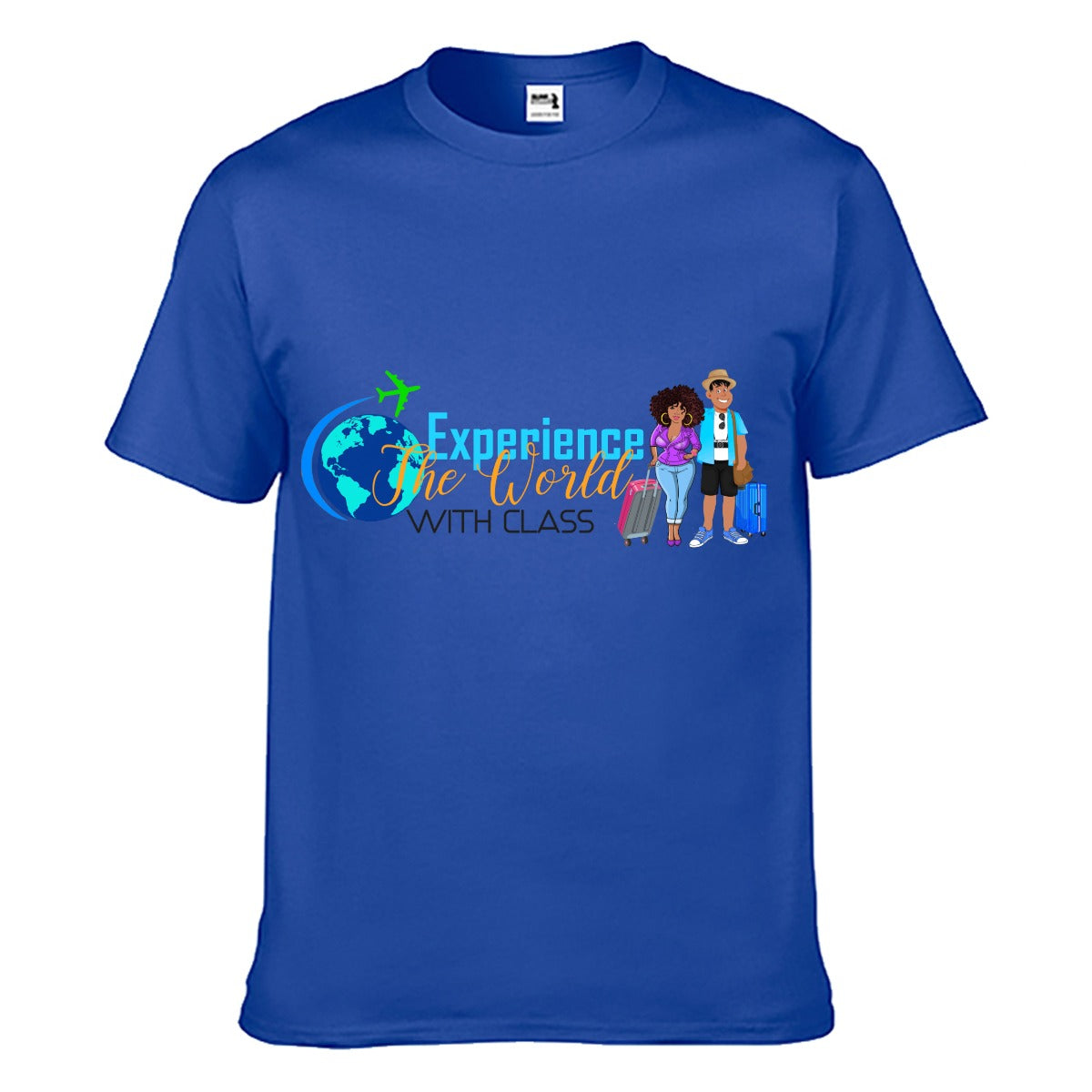 Experience The World With Class LLC Men‘s Crew Neck T-shirt | Gildan 210GSM Cotton (DTG)