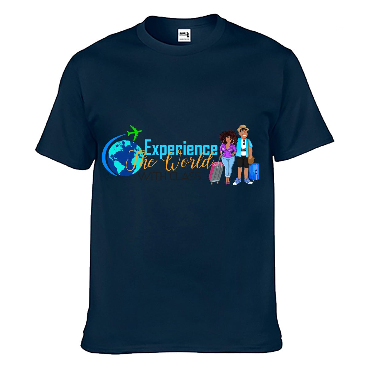 Experience The World With Class LLC Men‘s Crew Neck T-shirt | Gildan 210GSM Cotton (DTG)