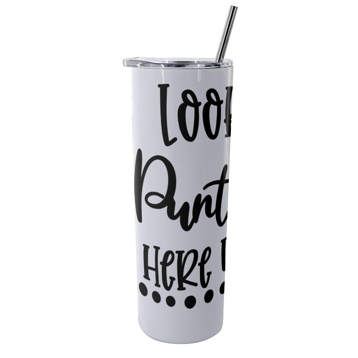Punta Cana Glitter Tumbler With Stainless Steel Straw 20oz