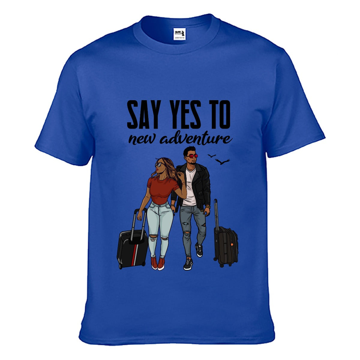 Say Yes To New Adventure Men‘s Crew Neck T-shirt | Gildan 210GSM Cotton (DTG)