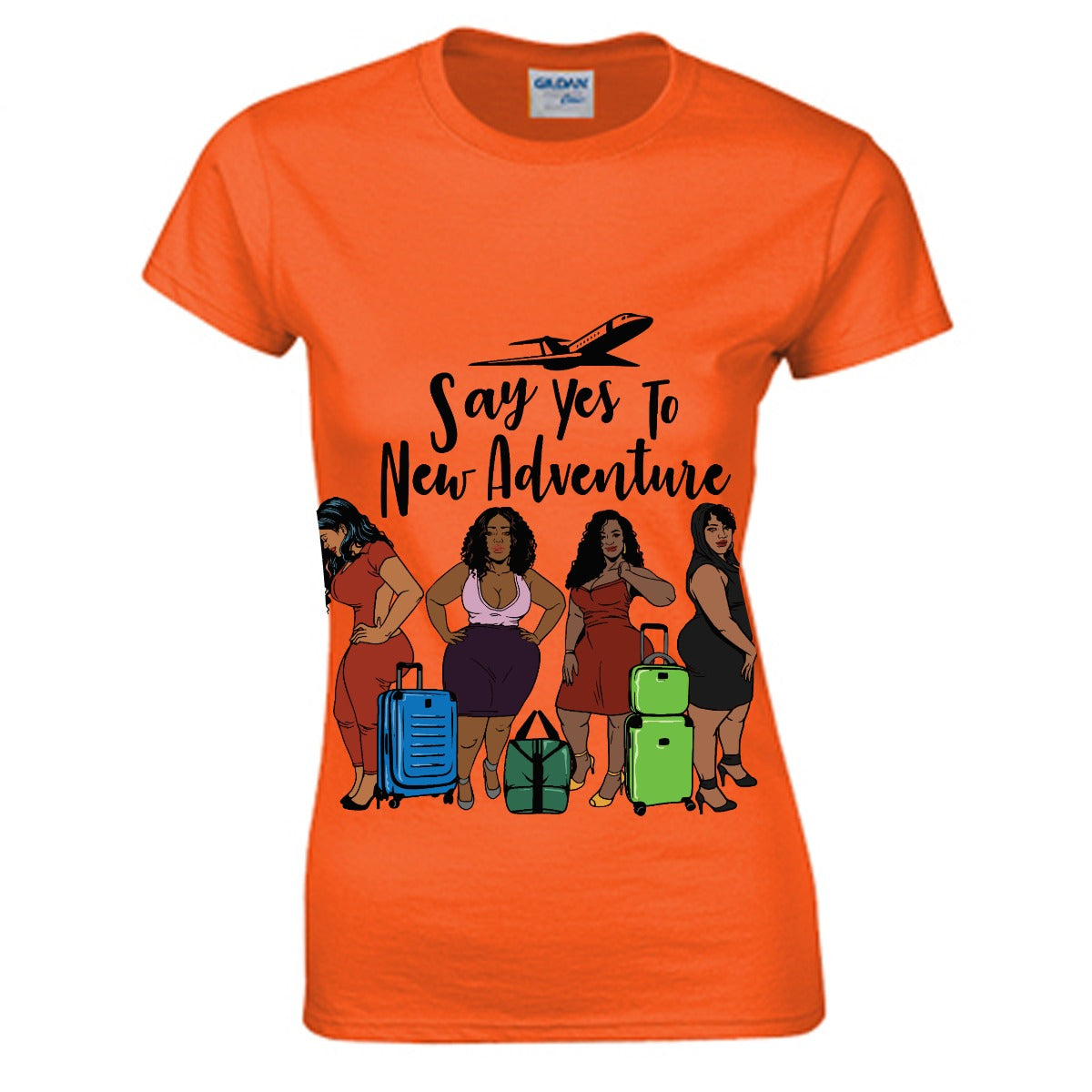 Say Yes To New Adventure Women's O-neck T-shirt | Gildan 180GSM Cotton (DTG)