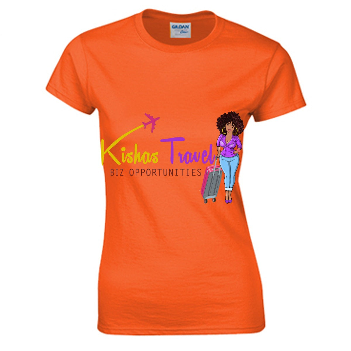 Kisha's Travel Biz Opportunities Women's O-neck T-shirt | Gildan 180GSM Cotton (DTG)