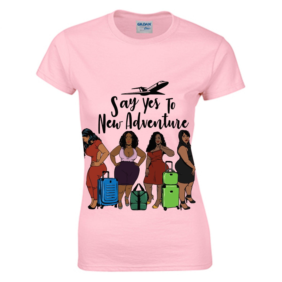 Say Yes To New Adventure Women's O-neck T-shirt | Gildan 180GSM Cotton (DTG)