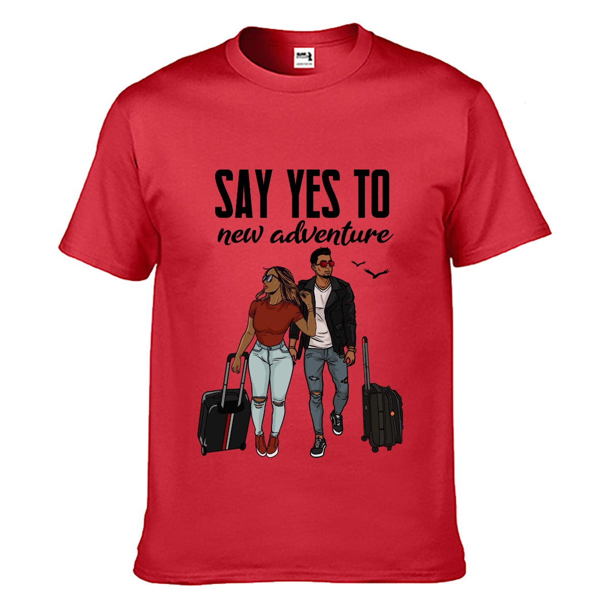 Say Yes To New Adventure Men‘s Crew Neck T-shirt | Gildan 210GSM Cotton (DTG)
