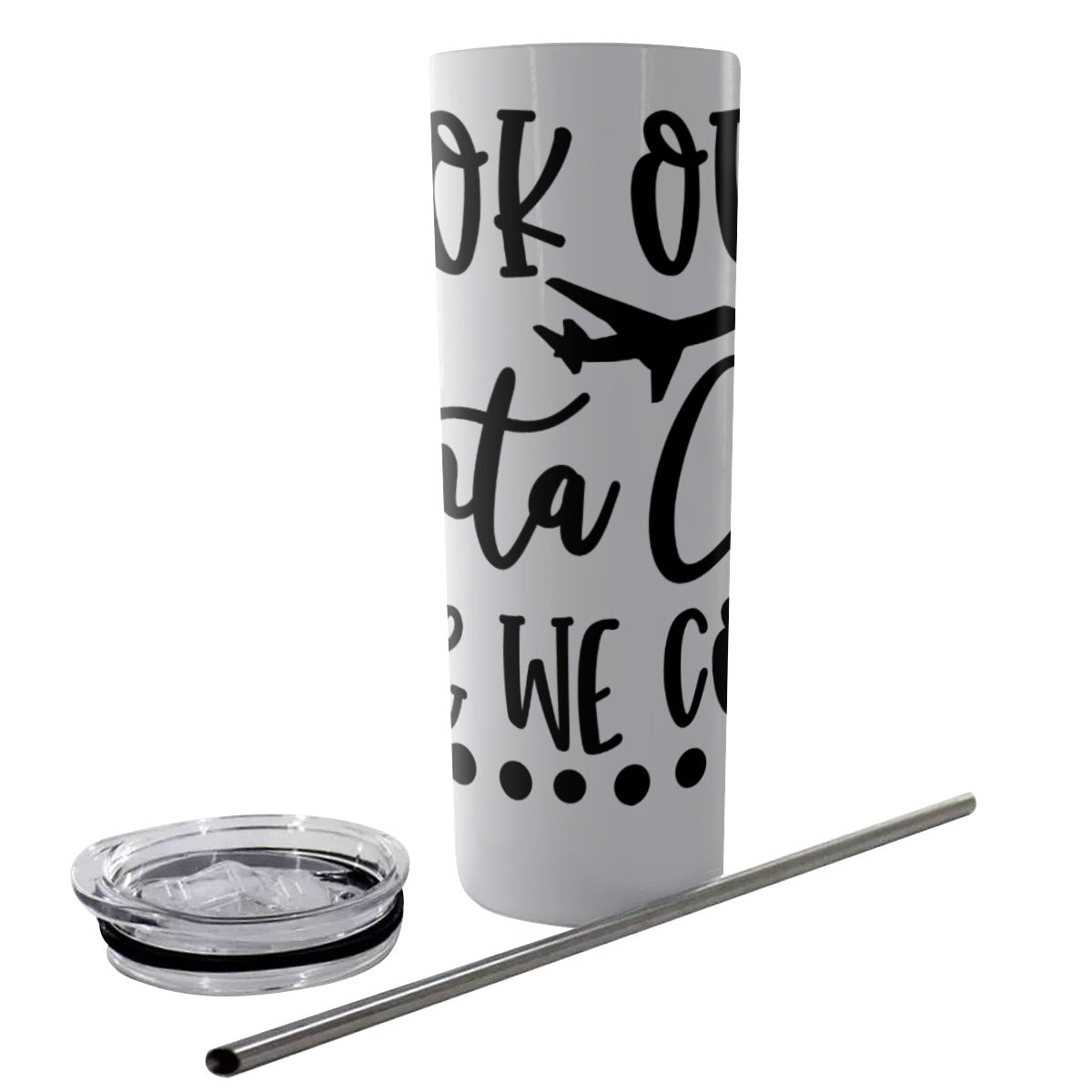 Punta Cana Glitter Tumbler With Stainless Steel Straw 20oz