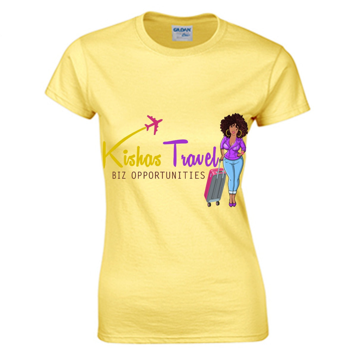Kisha's Travel Biz Opportunities Women's O-neck T-shirt | Gildan 180GSM Cotton (DTG)