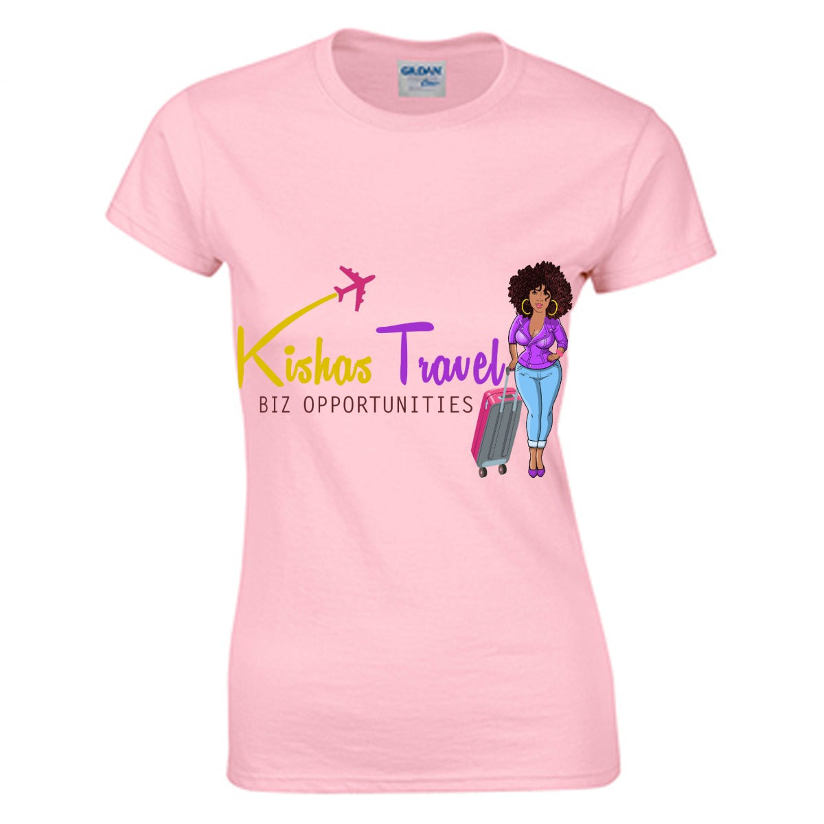 Kisha's Travel Biz Opportunities Women's O-neck T-shirt | Gildan 180GSM Cotton (DTG)