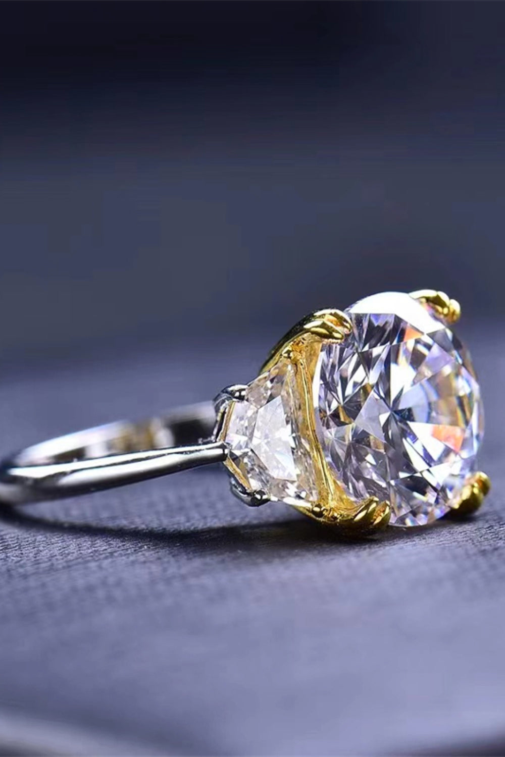 925 Sterling Silver 5 Carat Moissanite Solitaire Ring