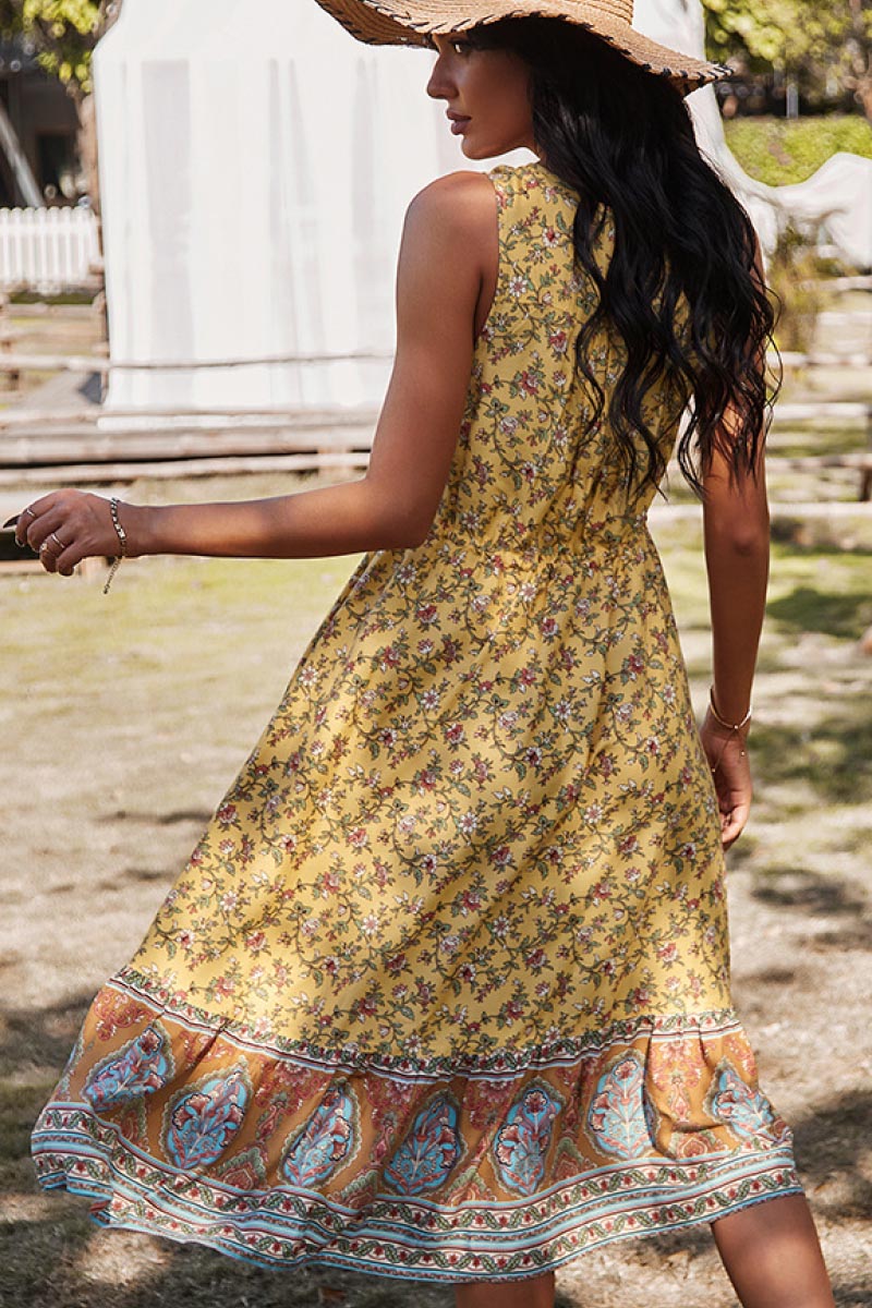 Floral Boho Mixed Print Dress - Absolute Fashion 2020