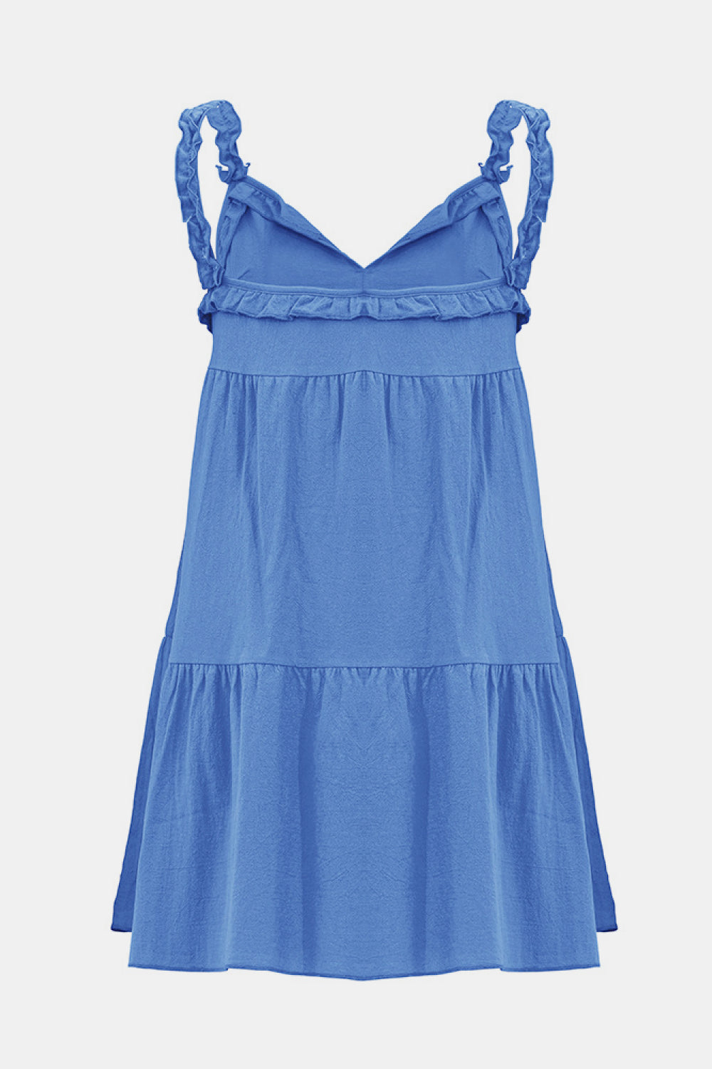 Solid Ruffle Hem Tie Neck Dress - Absolute Fashion 2020