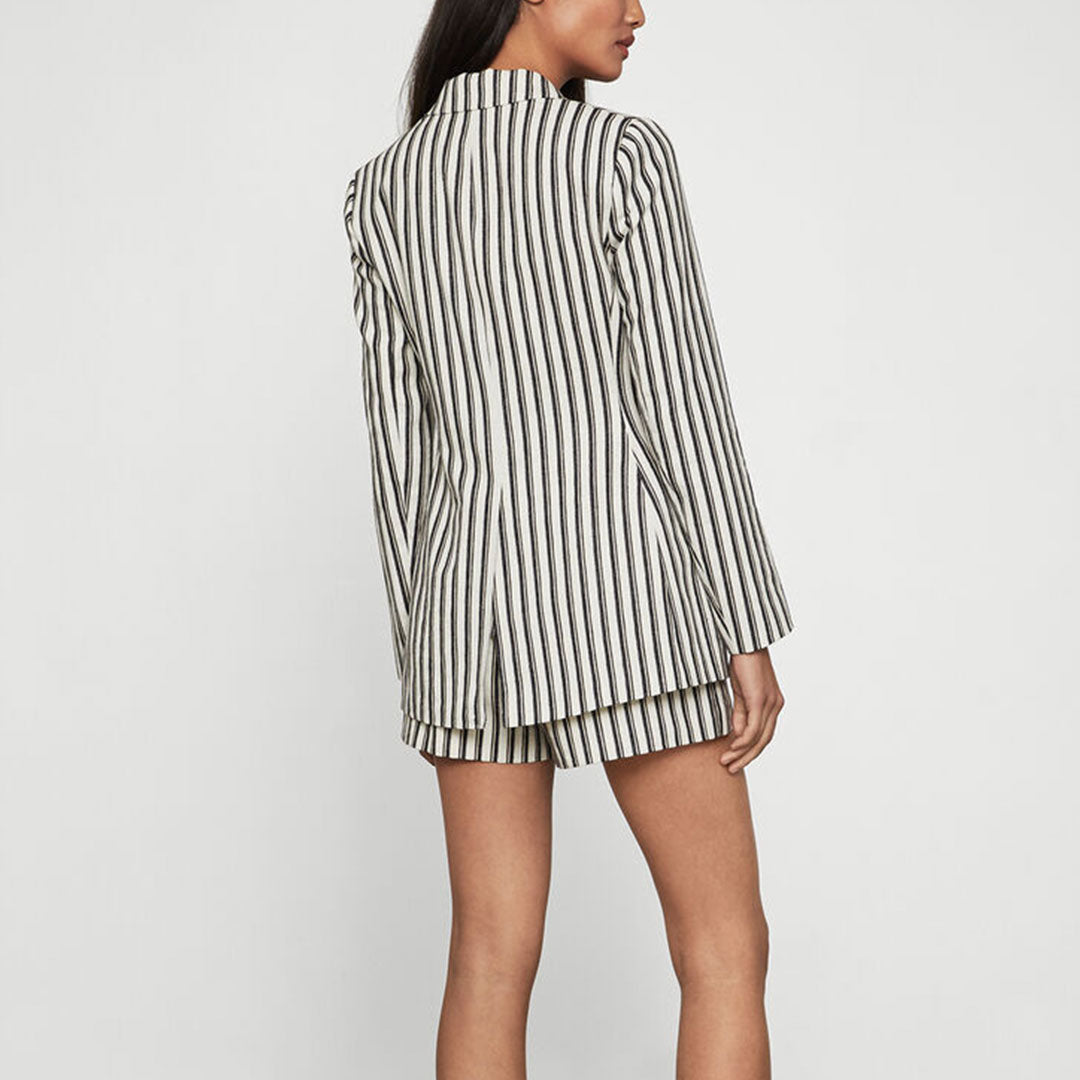 Cotton Linen Striped Blazer - Absolute Fashion 2020