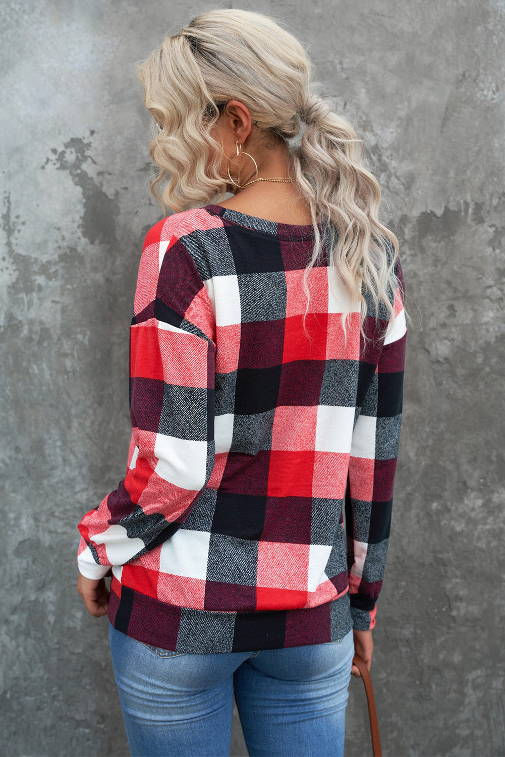 Buffalo Check Drop Shoulder Pullover - Absolute Fashion 2020