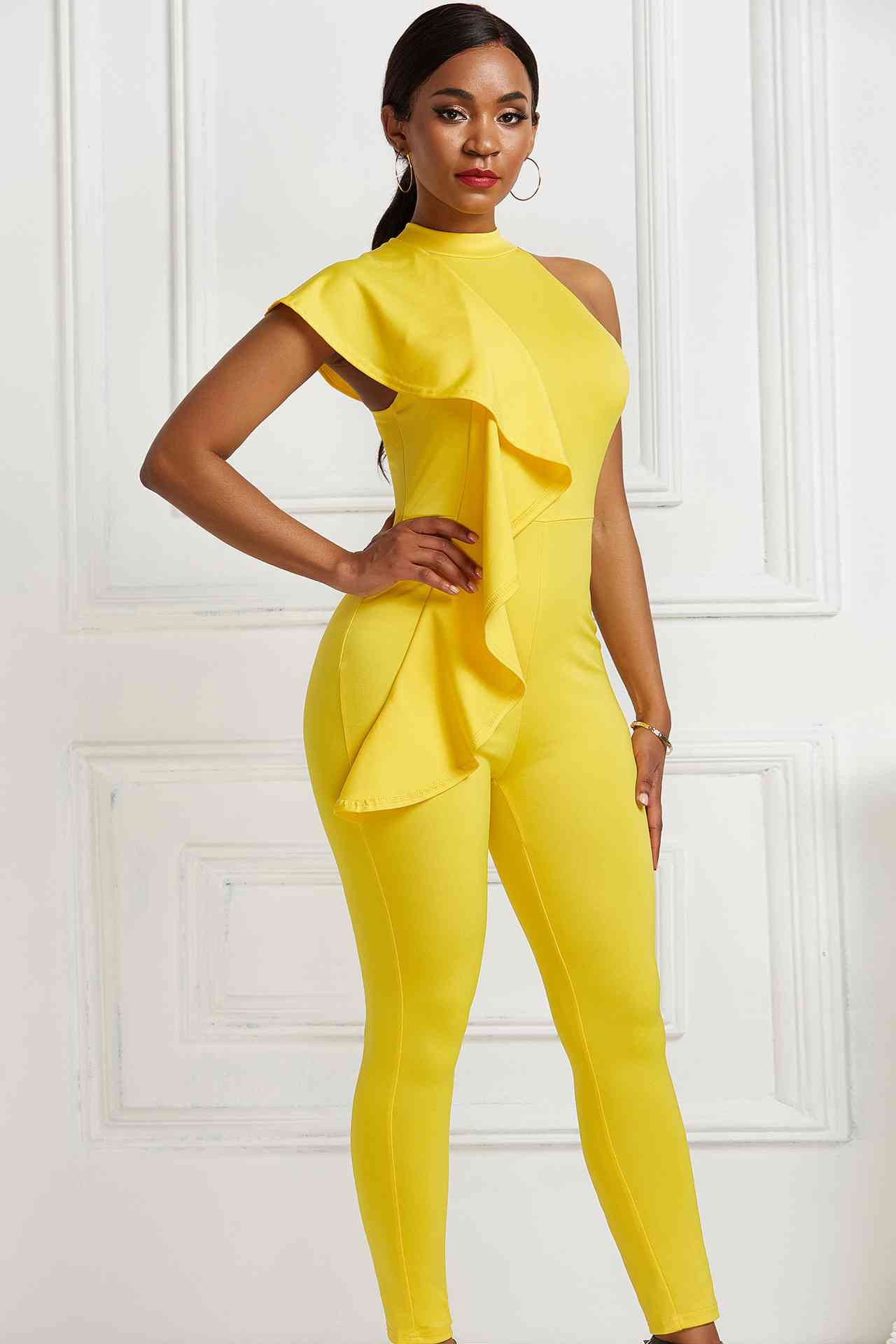 Flounced Sleeveless Jumpsuit - Absolute Fashion 2020