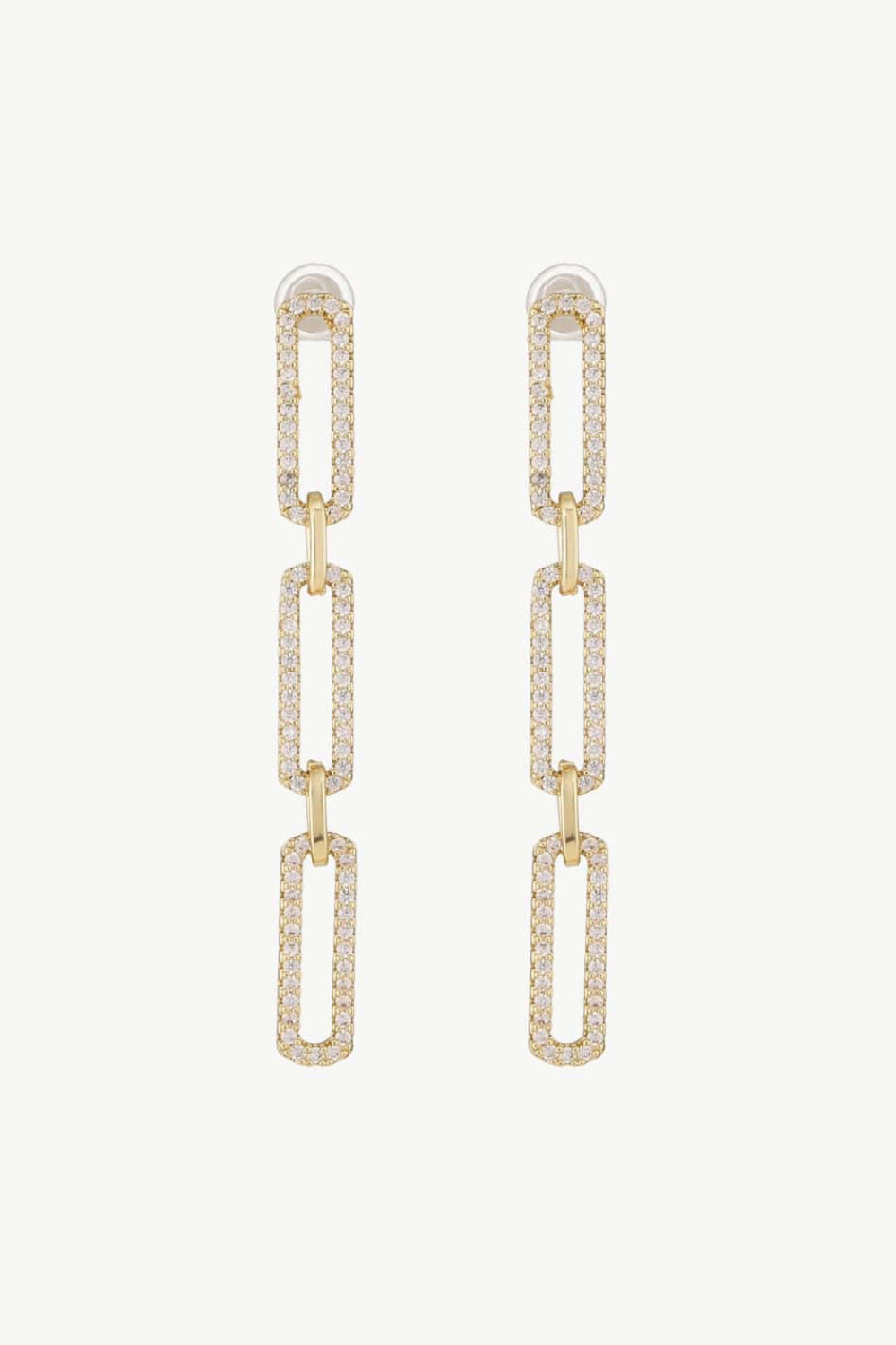 Rhinestone Chunky Chain Drop Earrings
