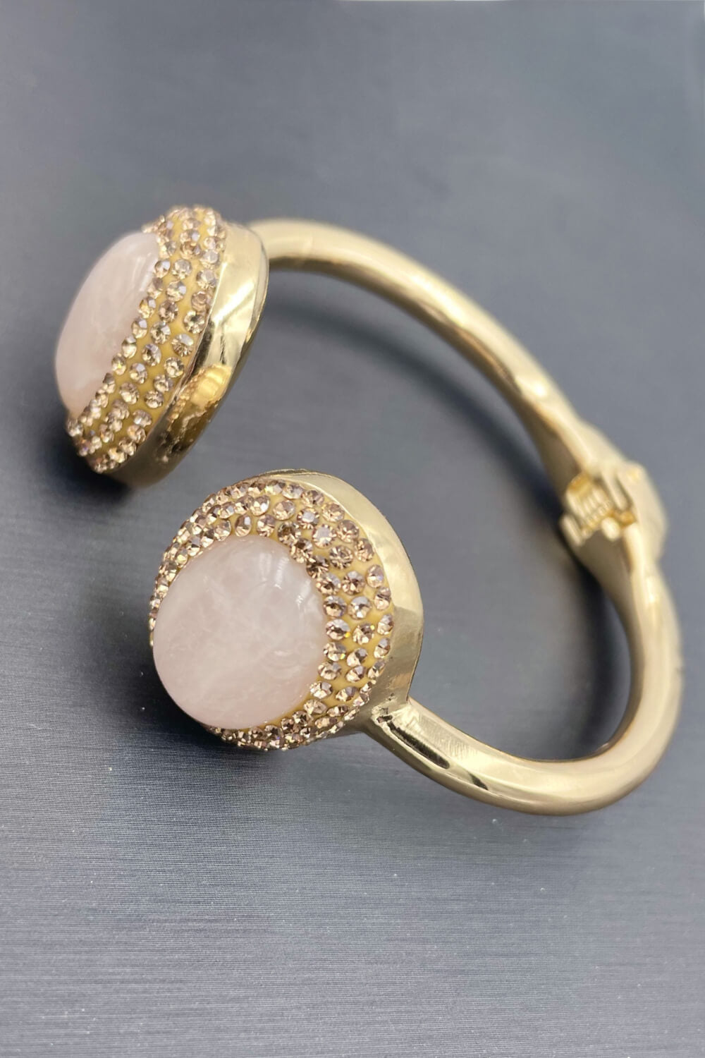 Crystal Copper Open Bracelet
