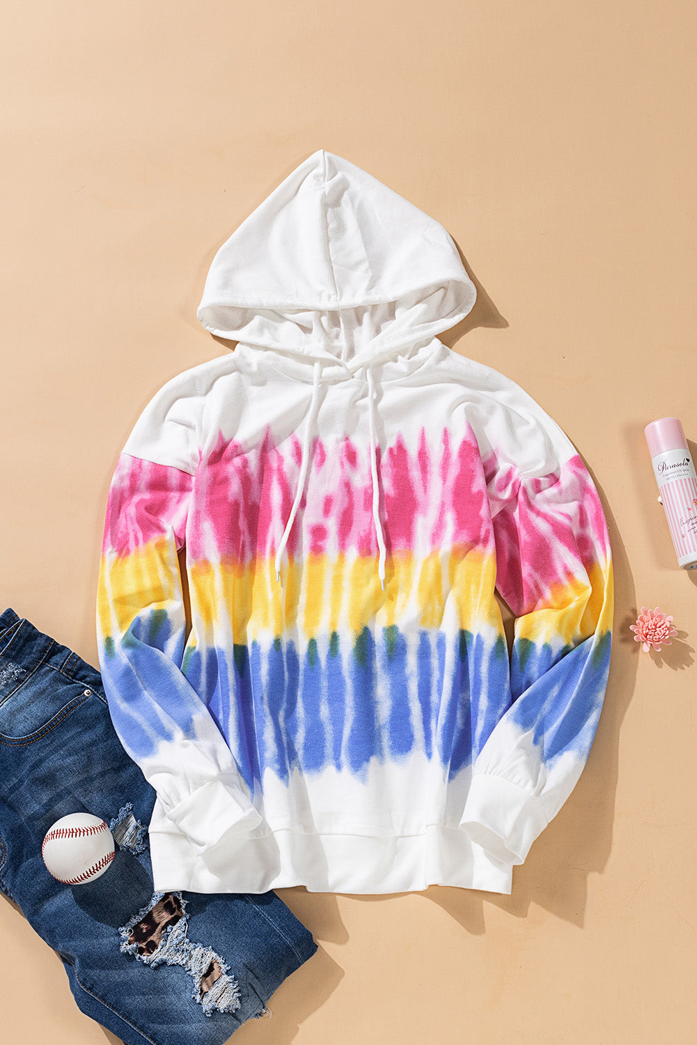 Tie-Dye Drawstring Pullover Hoodie - Absolute Fashion 2020