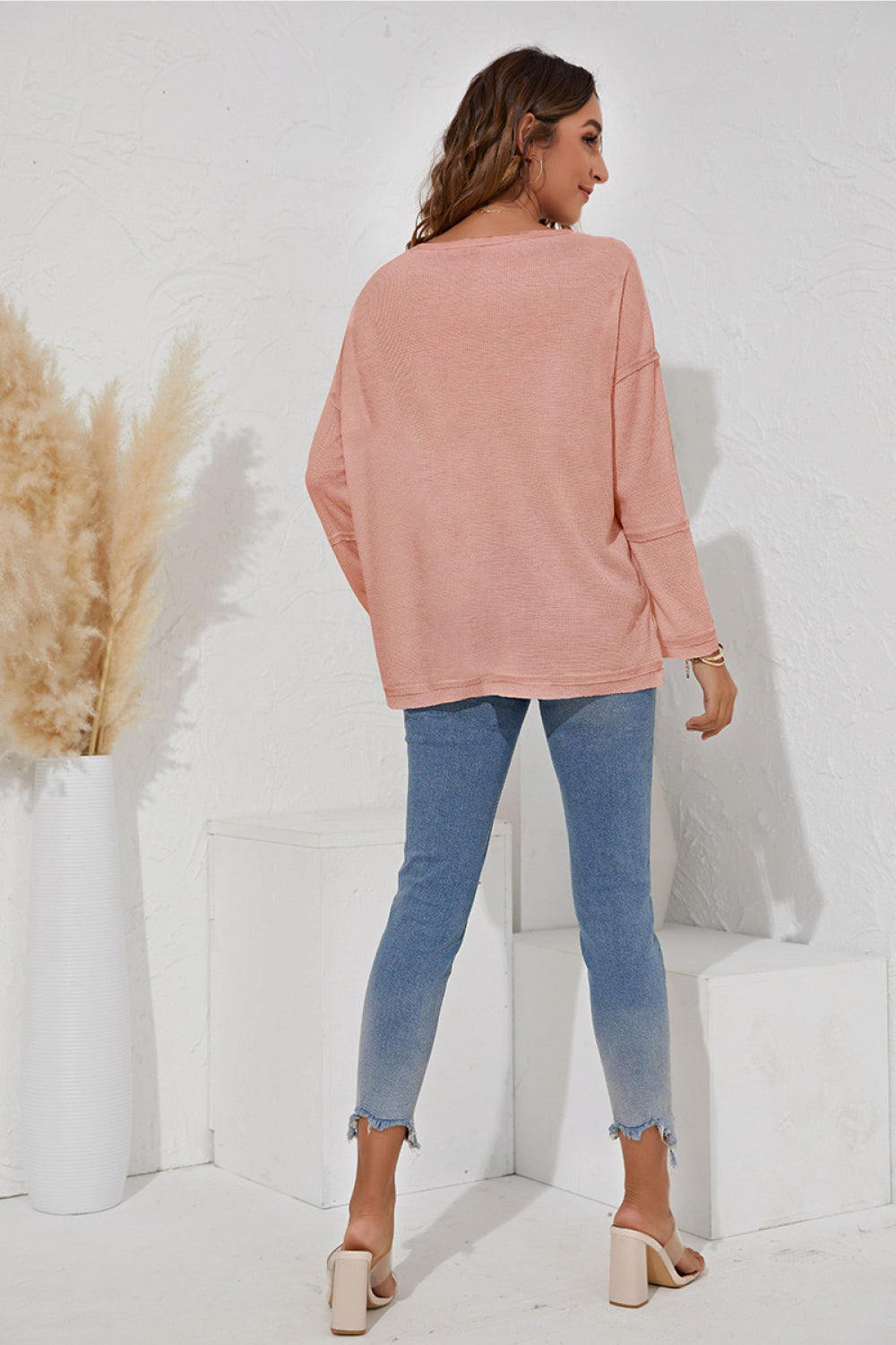 Eyelet Pocket V-Neck Top - Absolute Fashion 2020