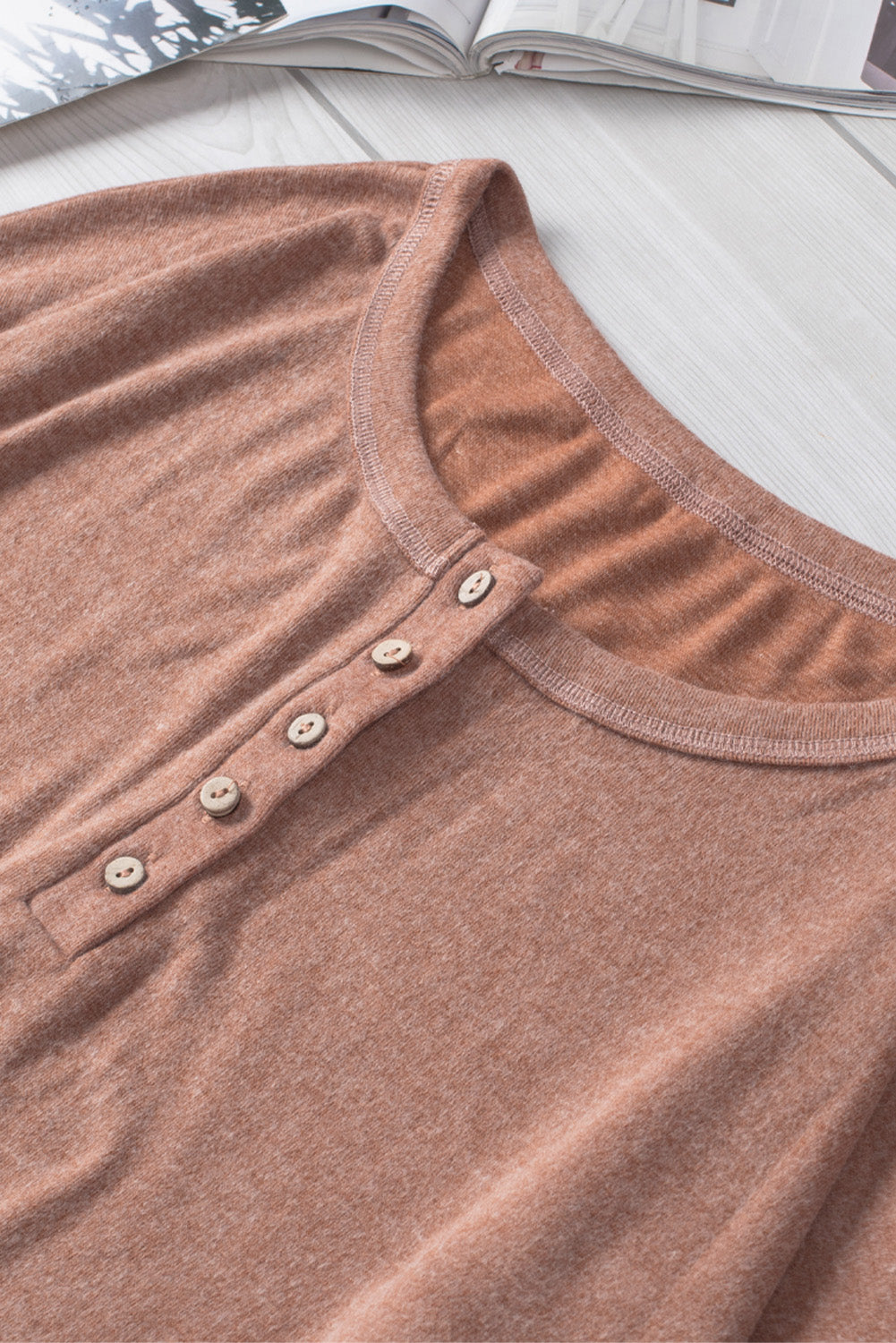 Button Up Drop Shoulder Top - Absolute Fashion 2020